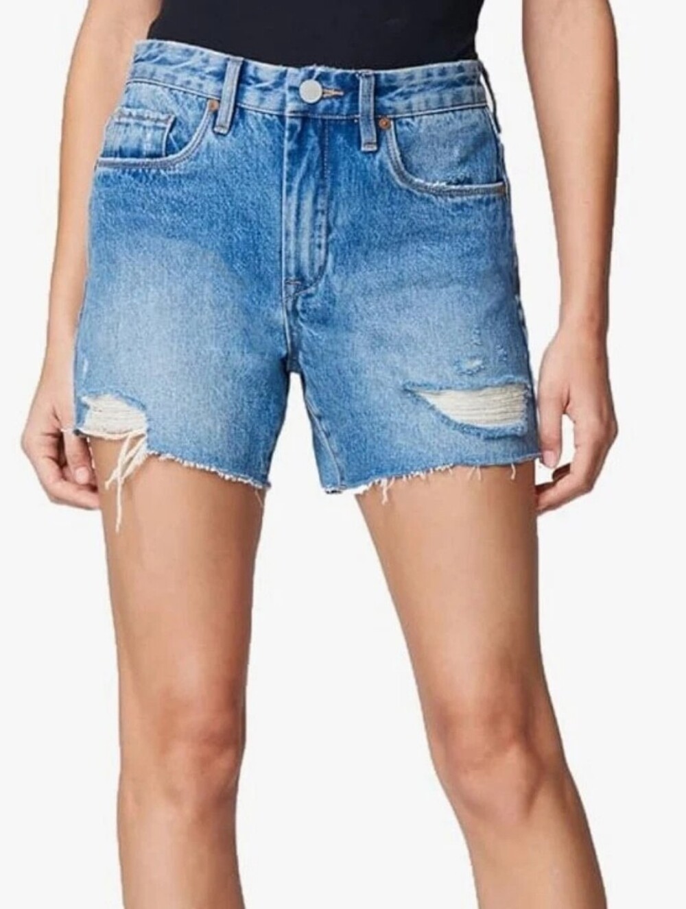 BLANK NYC blue denim The Perry Mom short  Size 28 NWT